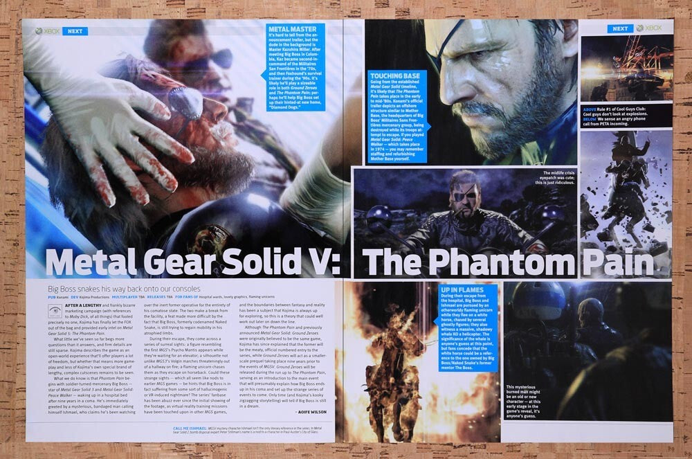 2013 Metal Gear Solid V The Phantom Pain Xbox 360 Original Ad v1