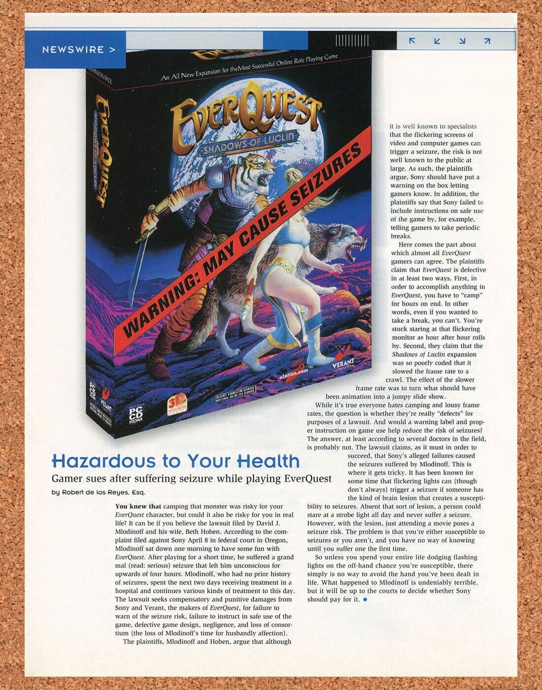 2004 EverQuest Shadows Of Luclin Original Review Ad
