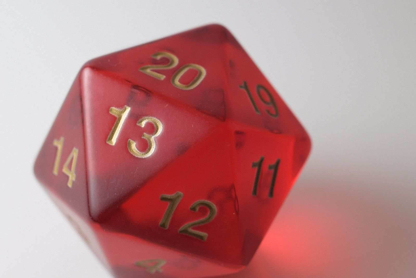 NEW 55mm Transparent Ruby Red Giant Jumbo Large D20 Life Counter Dice MTG RPG - 