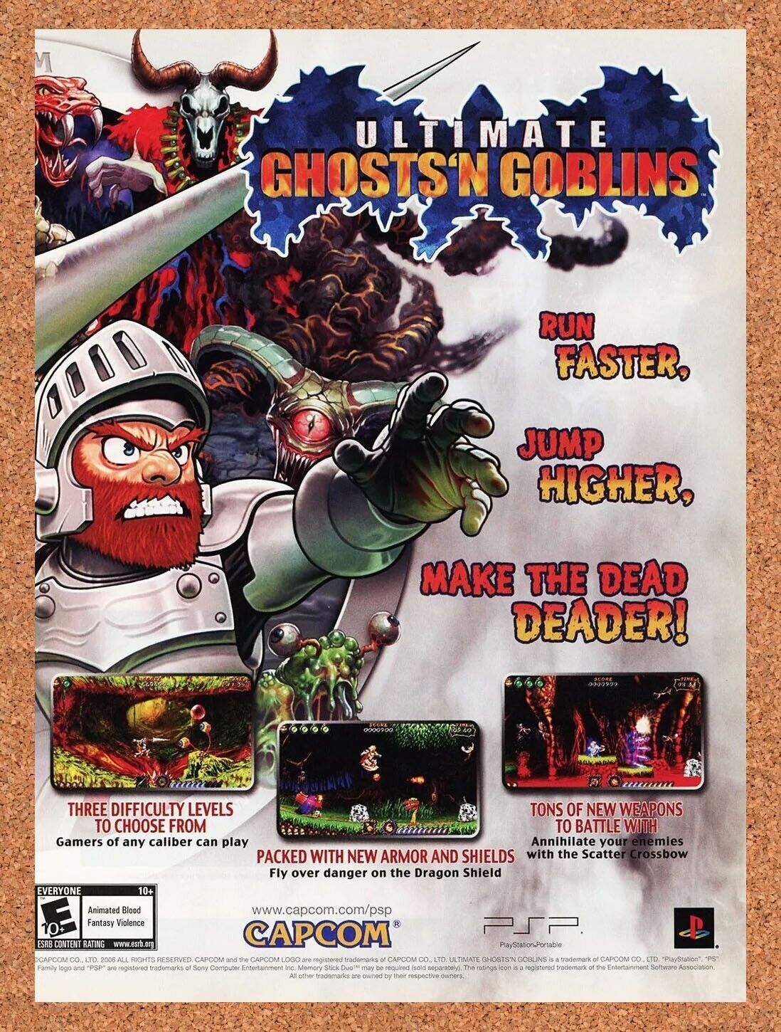 2007 Ultimate Ghosts 'N Goblins PSP Original Ad