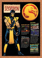 1993 Mortal Kombat Scorpion Profile Original Ad v10