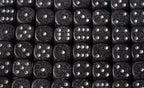 Ninja Speckled 16mm D6 Pipped | Black/Grey (sold per piece) - 