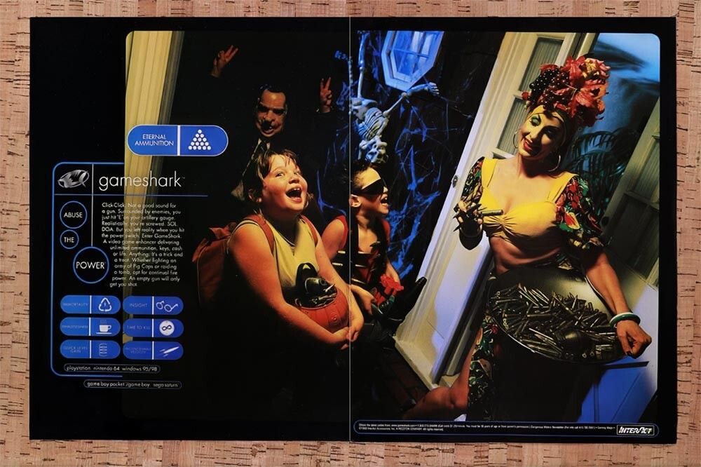 1998 GameShark Video Game Enhancer Original Ad v9