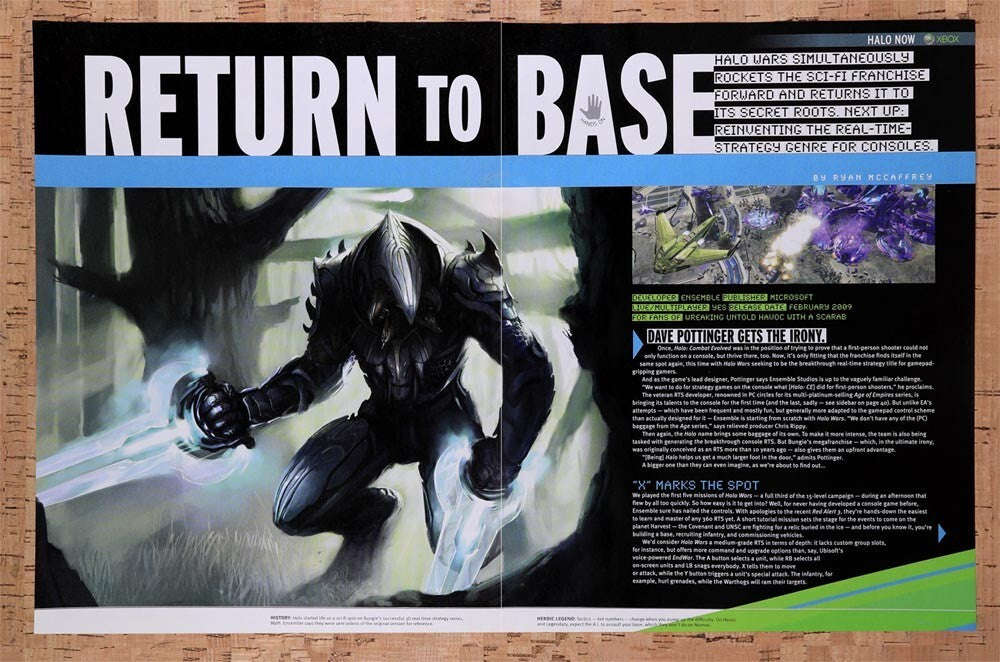 2009 Halo Wars Preview Story Original Ad v4