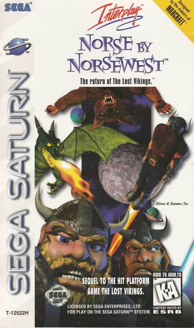 Norse By Norse West: The Return of the Lost Vikings (Sega Saturn) - Game Manual Only