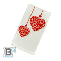 2 Hearts, Valentine's Day 4x6 Glass Window made with LEGO part - B3 Customs - 