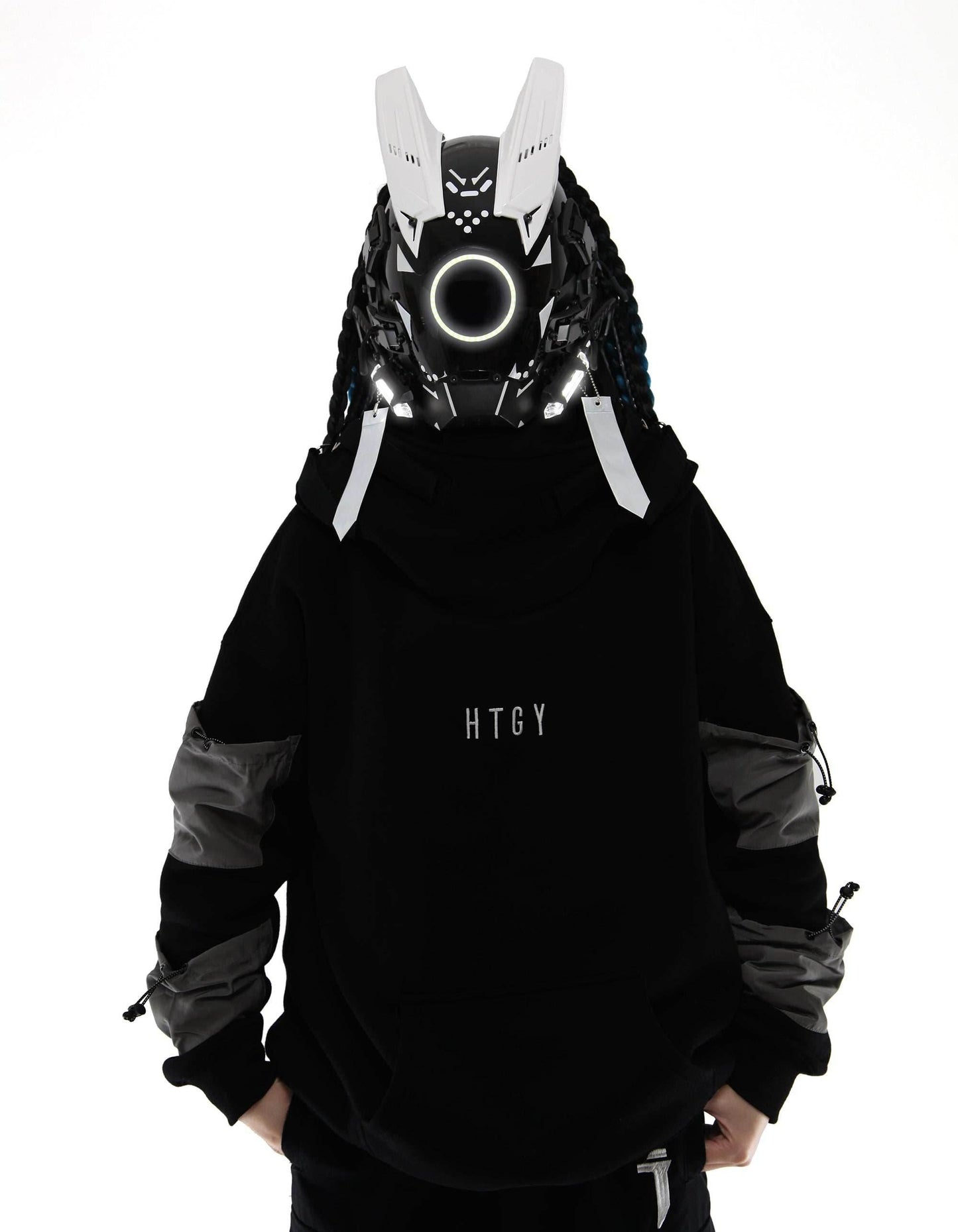 D-Ci White Tech Mask (With Braids) - 