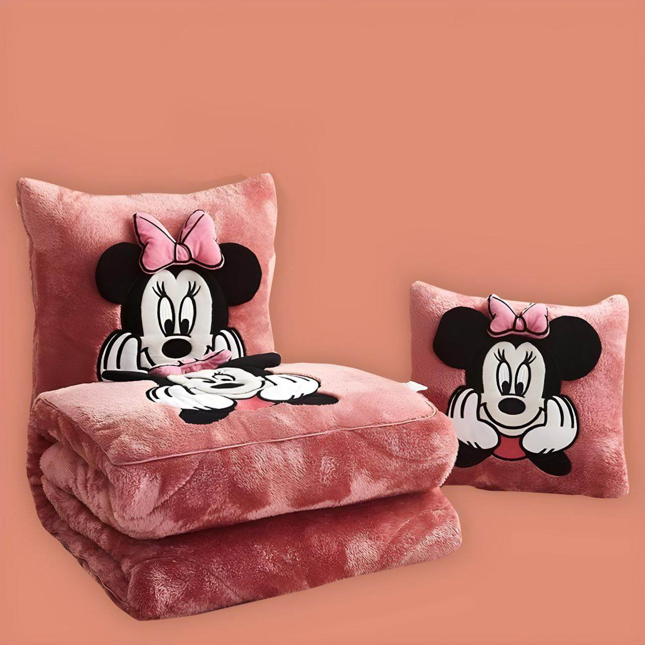 2-in-1 Pillow Blanket - Foldable Travel Throw for Couch, Bed & Office