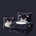 2-in-1 Pillow Blanket - Foldable Travel Throw for Couch, Bed & Office