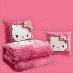 2-in-1 Pillow Blanket - Foldable Travel Throw for Couch, Bed & Office