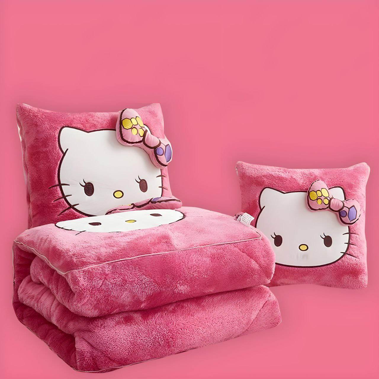 2-in-1 Pillow Blanket - Foldable Travel Throw for Couch, Bed & Office
