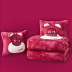 2-in-1 Pillow Blanket - Foldable Travel Throw for Couch, Bed & Office