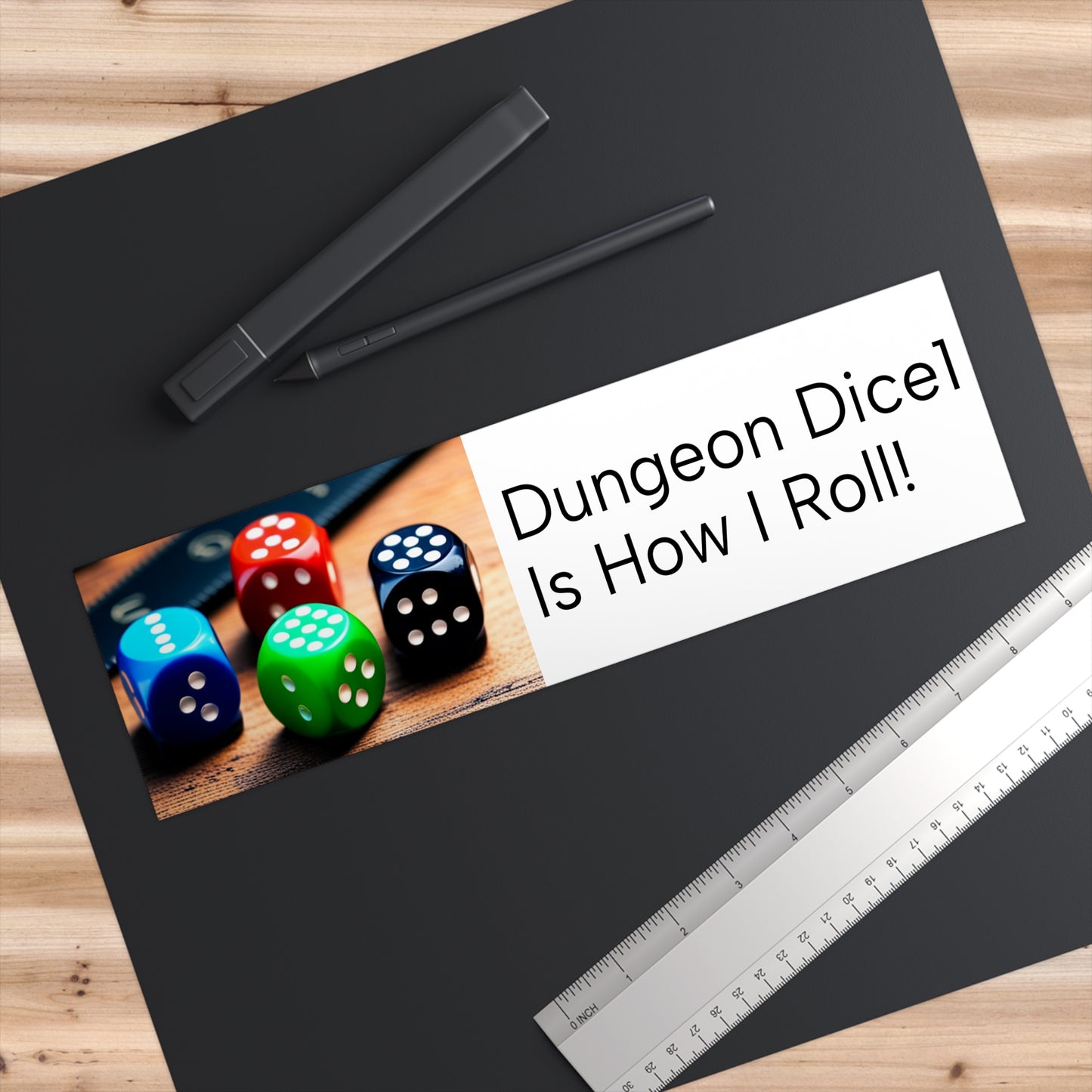 Dungeon Dice 1 logo Bumper Stickers-DungeonDice1