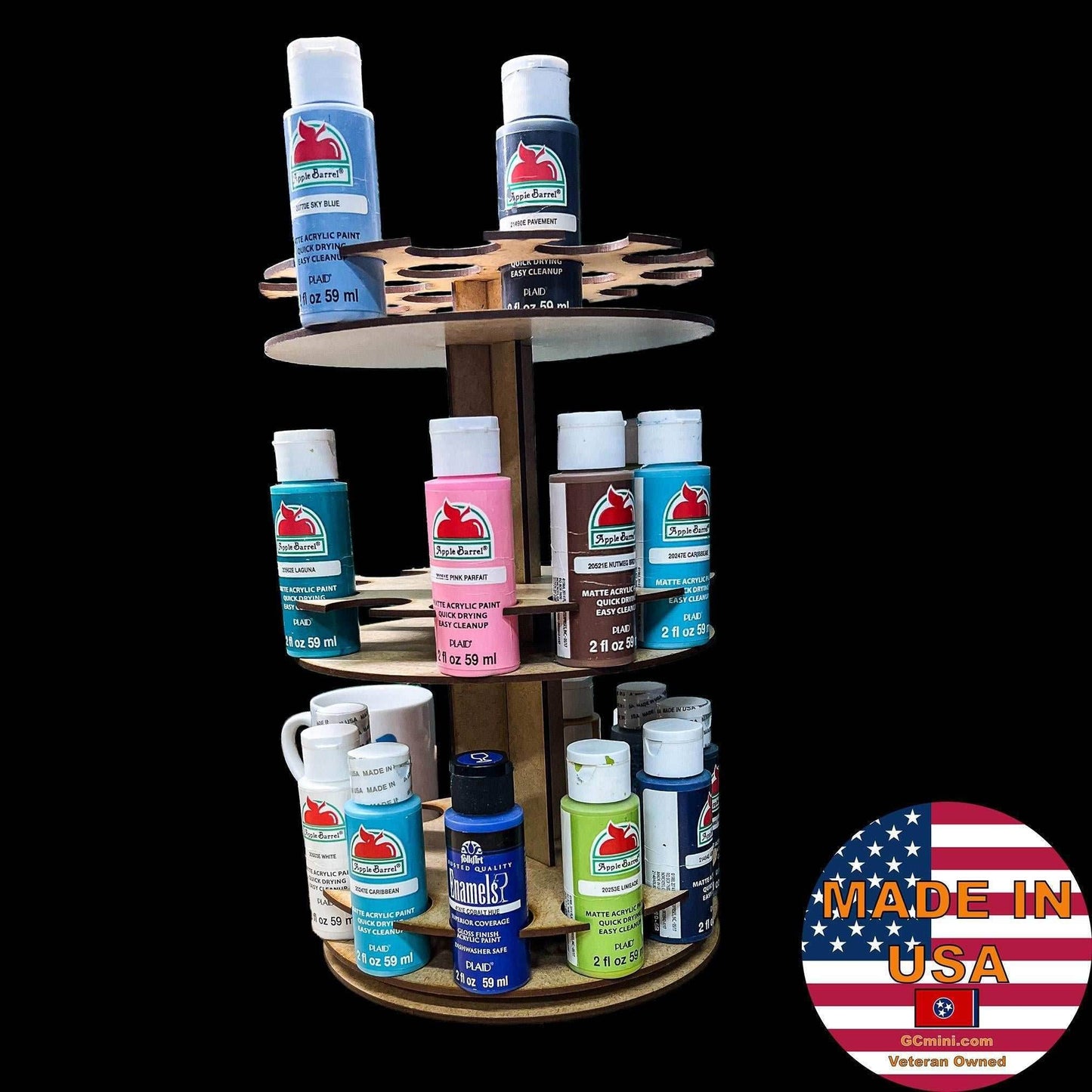 Rotating Paint Rack - For 2oz Craft Paints - 