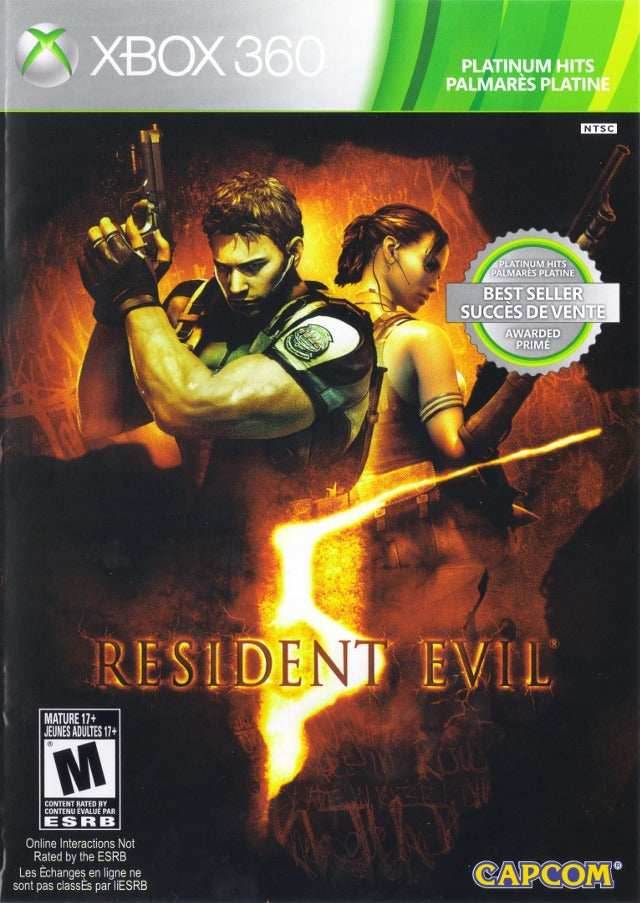 Resident Evil 5 (Platinum Hits) (Xbox 360) - Game Manual Only