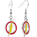 Officially Licensed DC Comics The Flash Steel Dangle Earrings