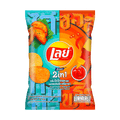 Lays 2-in-1 Potato Chips with BBQ Chicken Wings and Salsa Chili Flavor, 1.41 oz - 