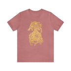 Golden Celtic Dice Dragon Shirt - Heather Mauve / S