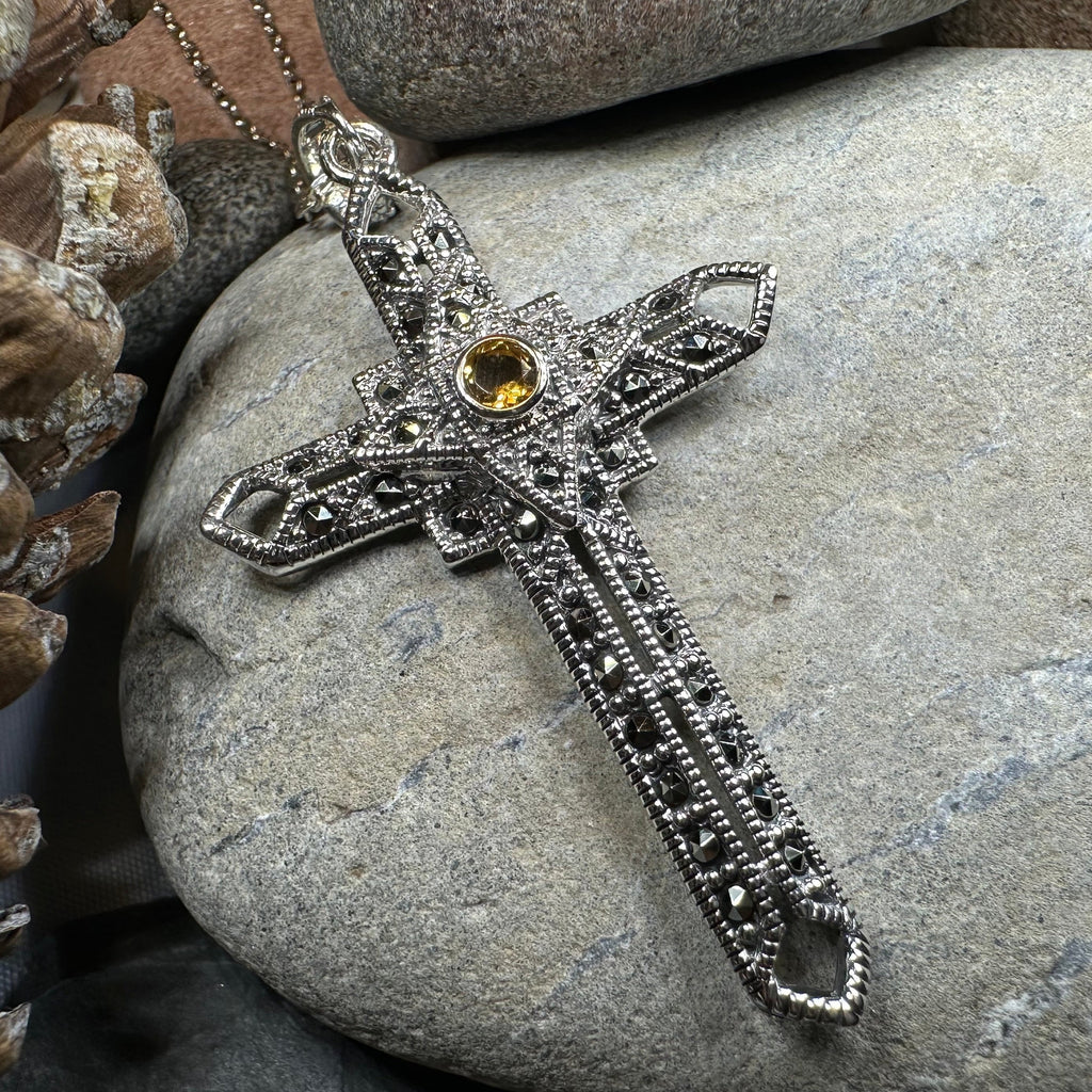 Open Weave Celtic Cross Necklace