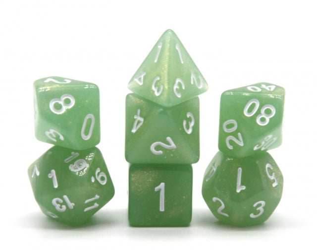 Sound of Silence 7-Dice Set Green HSDND RPD - 