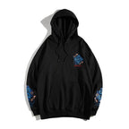 KH9201 Fish Art Embroidery Hoodie - Black / S
