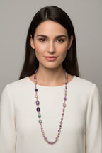 Purple Owl Long Necklace