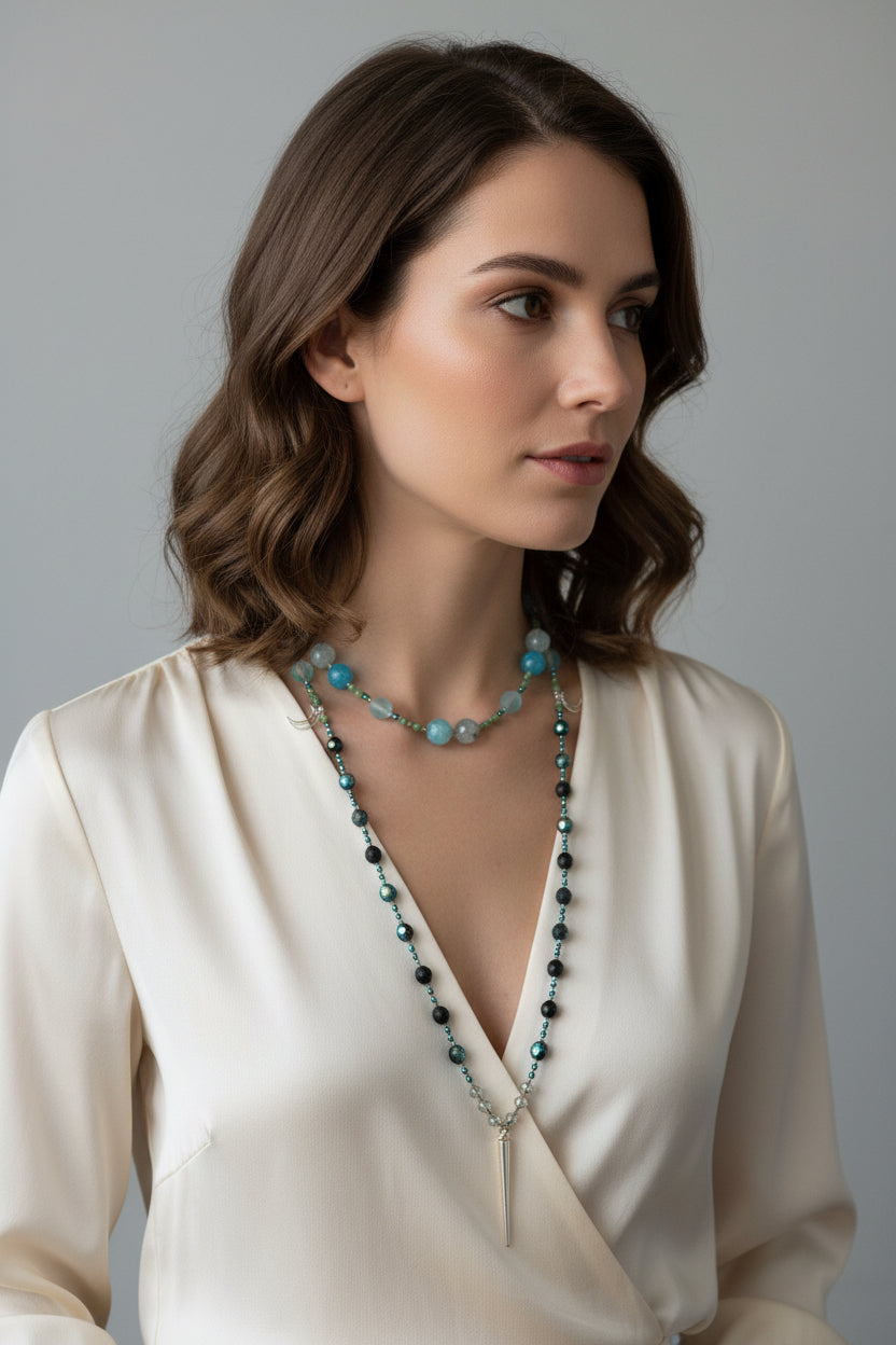 Seaside Moonglow Long Necklace
