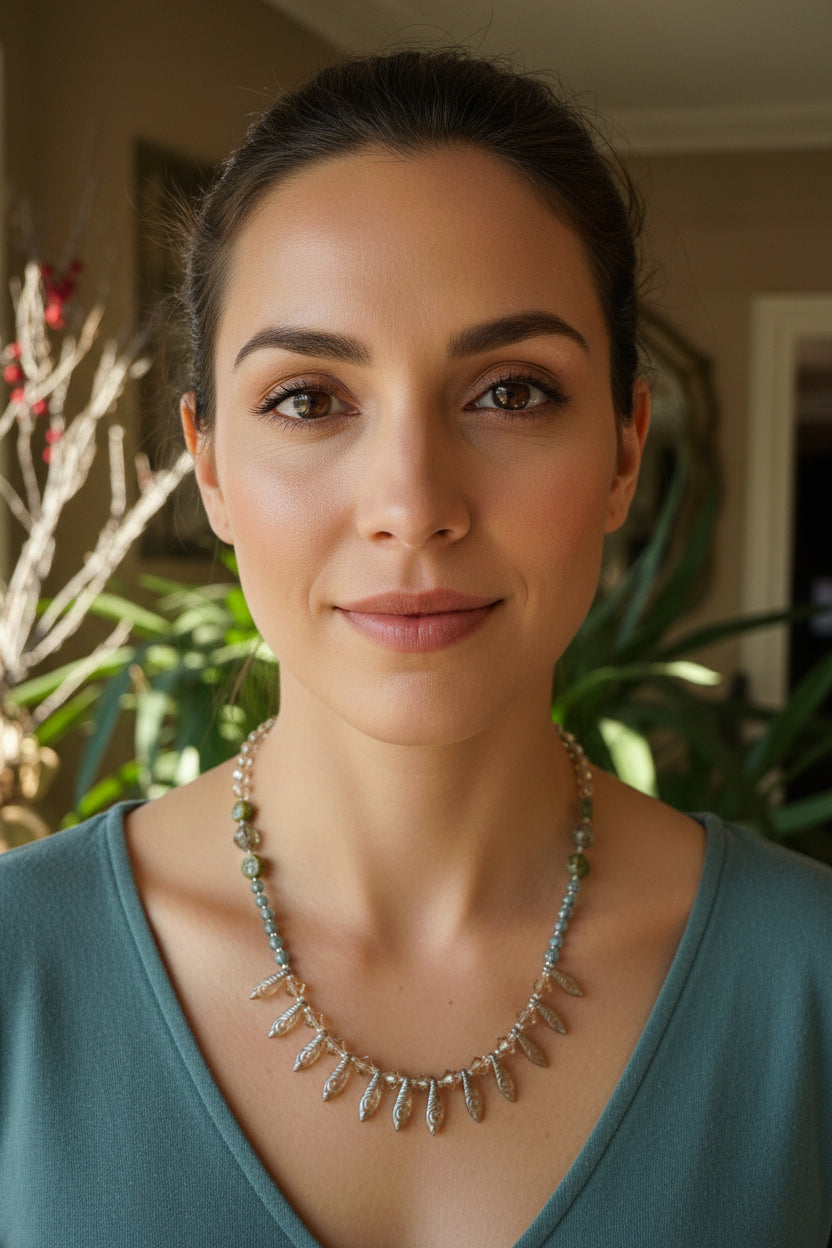 Peacock Crystal Necklace