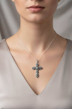 Scottish Skinnet Cross Necklace