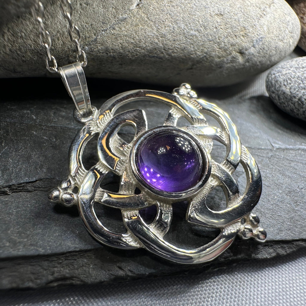 Kyrie Amethyst Celtic Knot Necklace