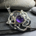 Kyrie Amethyst Celtic Knot Necklace