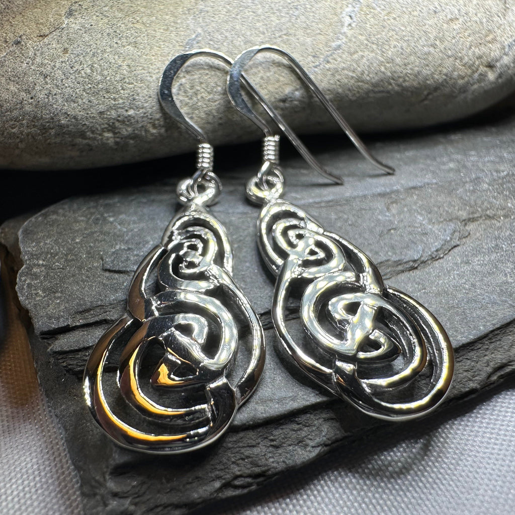 Celtic Triskel Marcasite Earrings