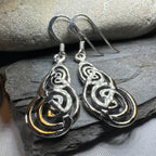 Celtic Triskel Marcasite Earrings