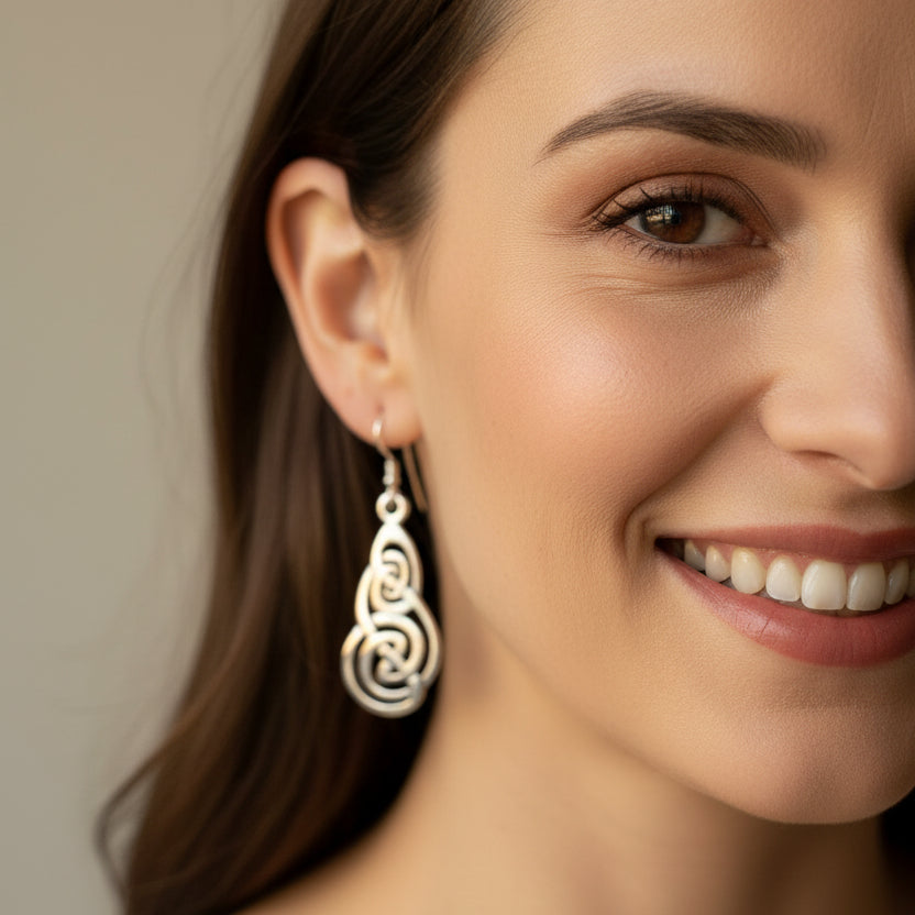 Celtic Triskel Marcasite Earrings