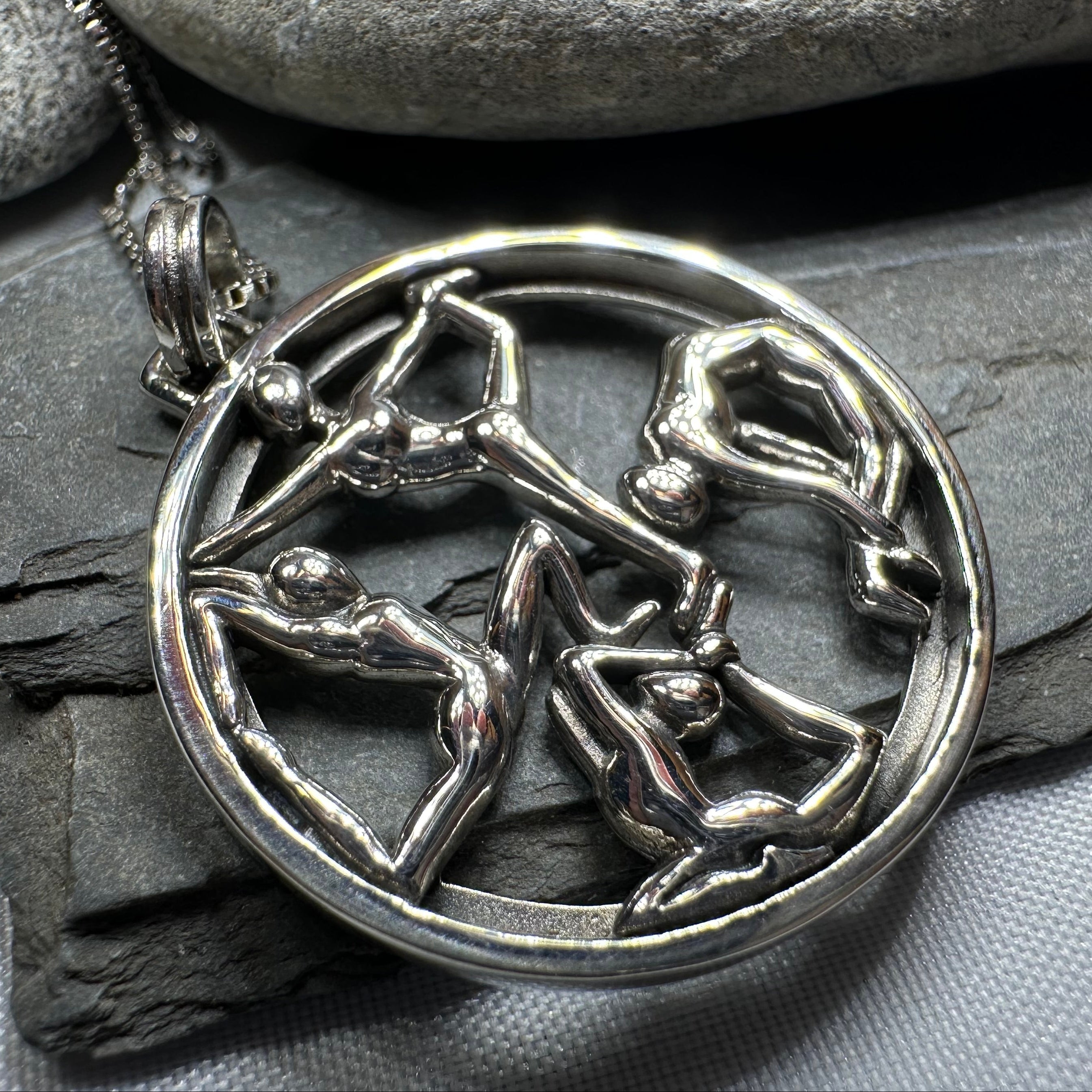 Round Yoga Pose Necklace