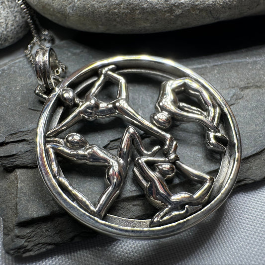 Round Yoga Pose Necklace