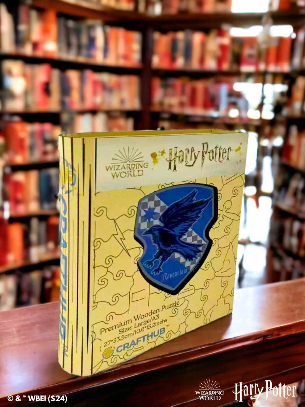 Harry Potter - Ravenclaw Crest - House Prides Wooden Jigsaw Puzzle - A4 + Wooden Gift Box