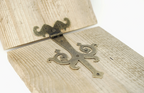 6" Medieval Bronze Finish Strap Hinges - Set of 2