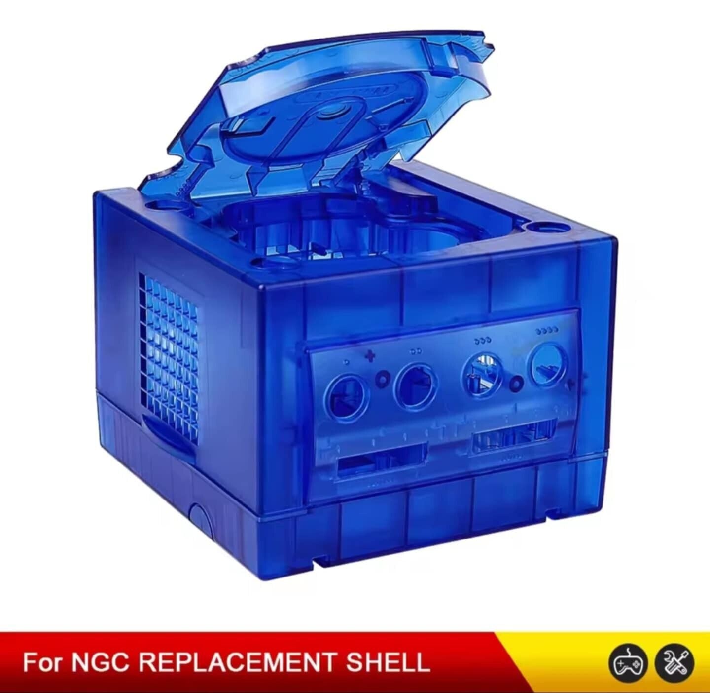 Gamecube Full Replacement Console Shell Housing Translucent Blue
