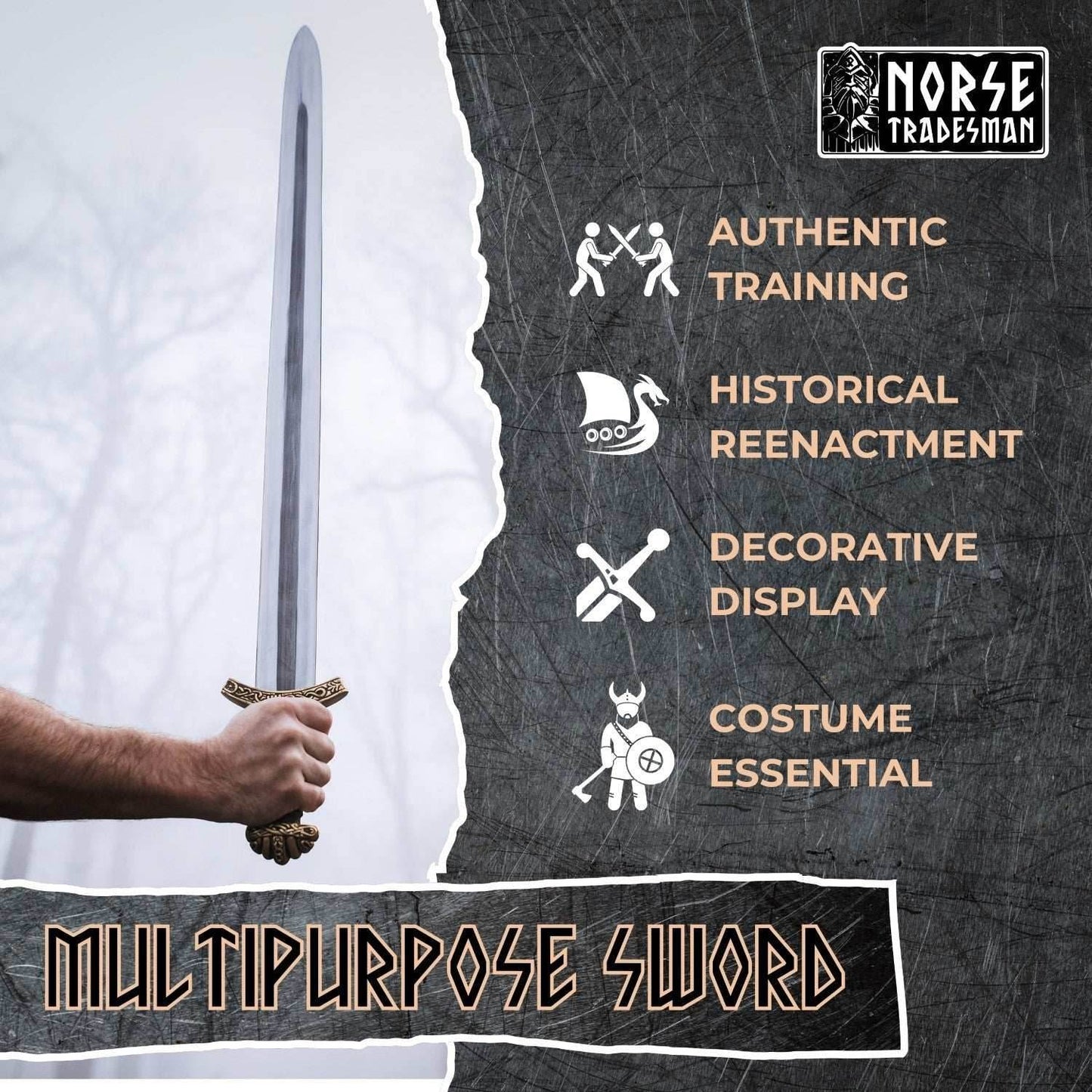 Spring Steel Viking Sword - Eldbroti - 