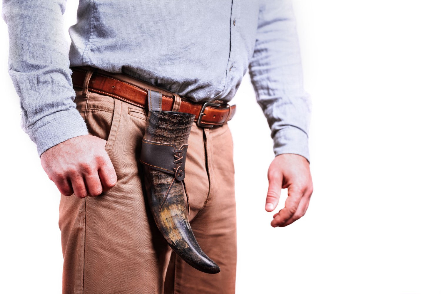 Viking Drinking Horn with Leather Holster – The Journeyman