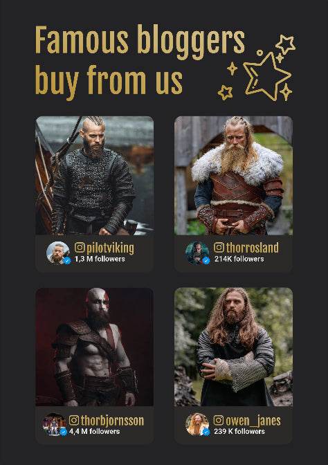 Floki leather shin guards (Vikings) - brown (lie photo) / S