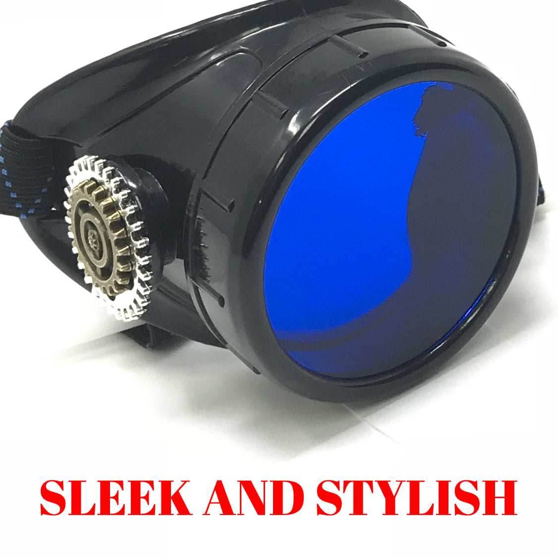 Airship pirate eyepatch monocle - black