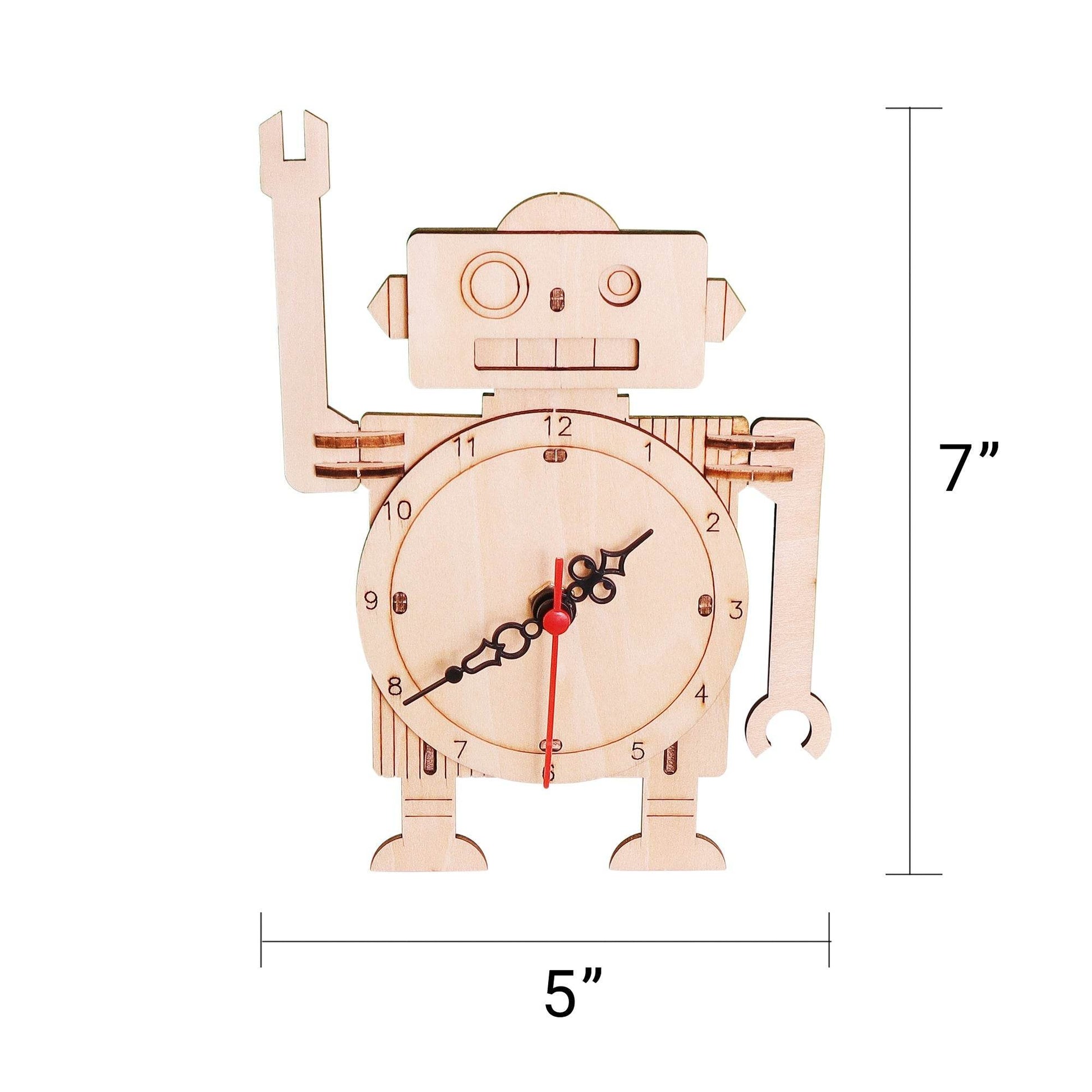 Robot Clock DIY Kit, Educational STEM Toy - 