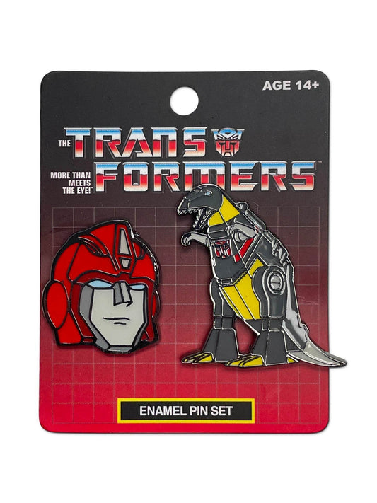 Transformers Autobots Hot Rod And Grimlock 2 Pack Enamel Pin Set - 