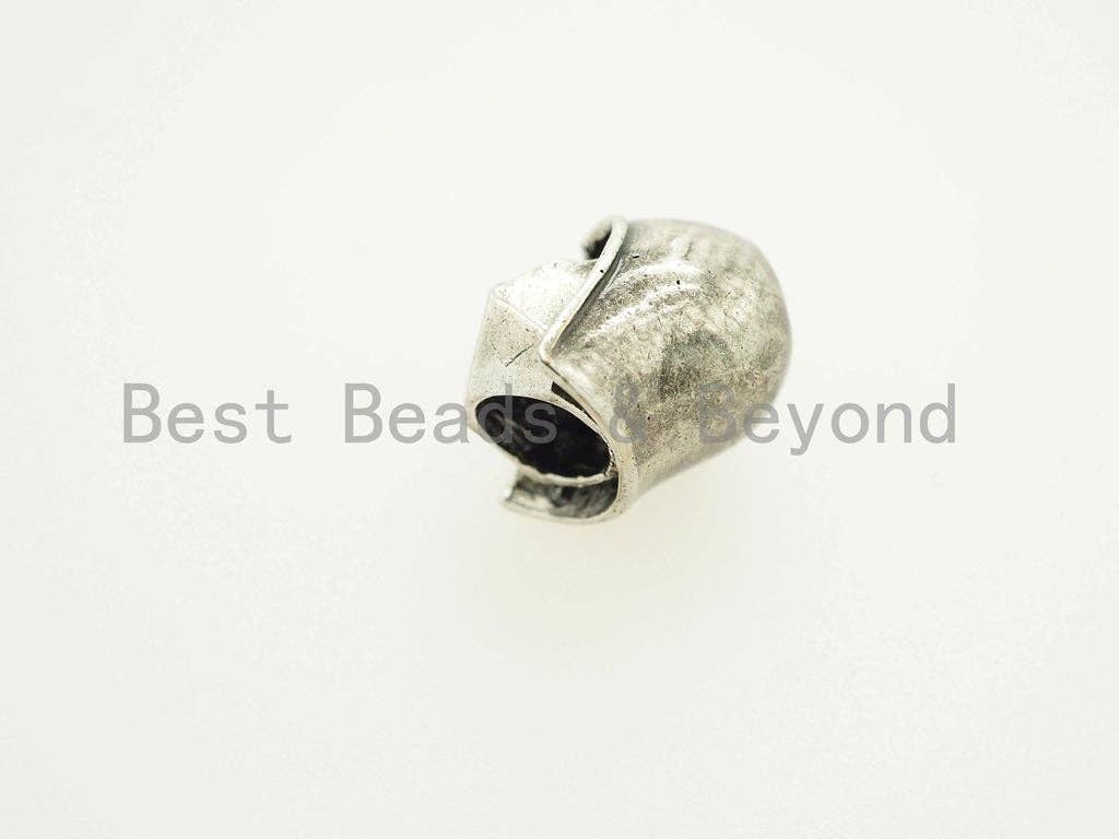 Antique Darth Vader Dark knight Soldier Helmet Beads, Knot Paracord Bracelet Keychain Making Beads, Men's Bracelet, 15x17mm, 1pc, sku#Y99