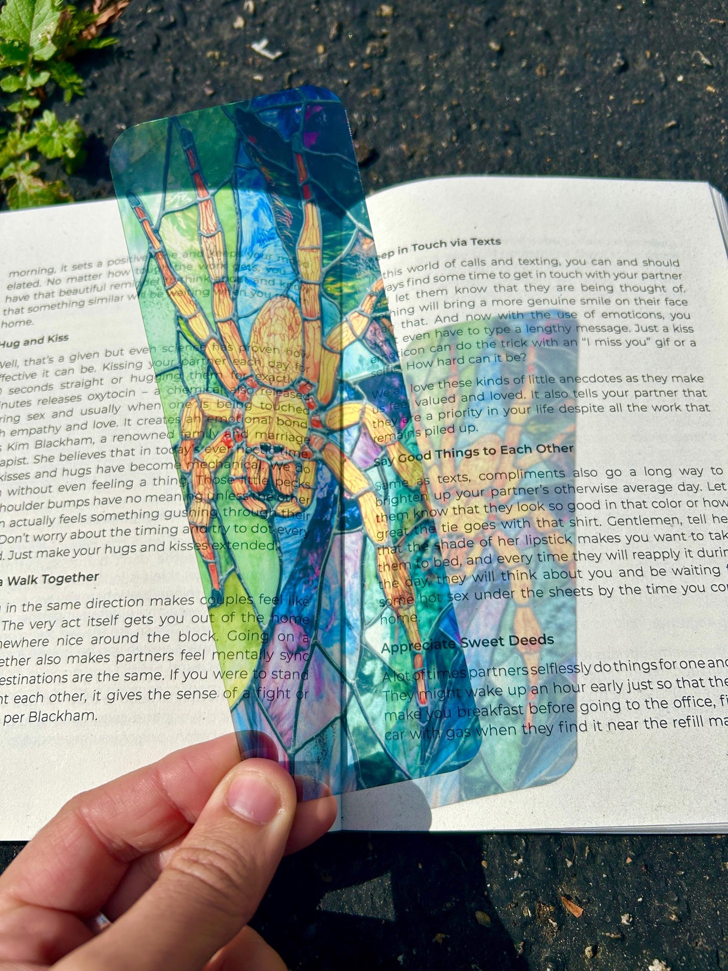 Tarantula Lover Bookmark – Unique Tarantula Gift, Creepy & Cute - Stained Glass Transparent Bookmark