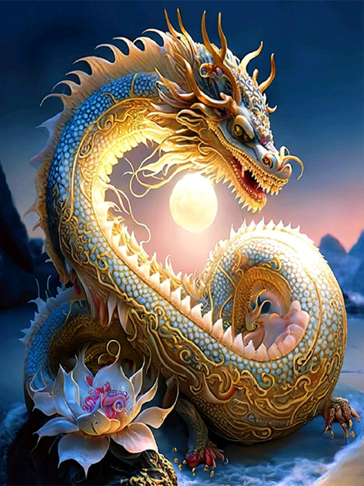 5D DIY Diamond Painting Fantasy Animal Dragon Full Diamond Mosaic Art Embroidery Cross Stitch Kits Home Decor A130