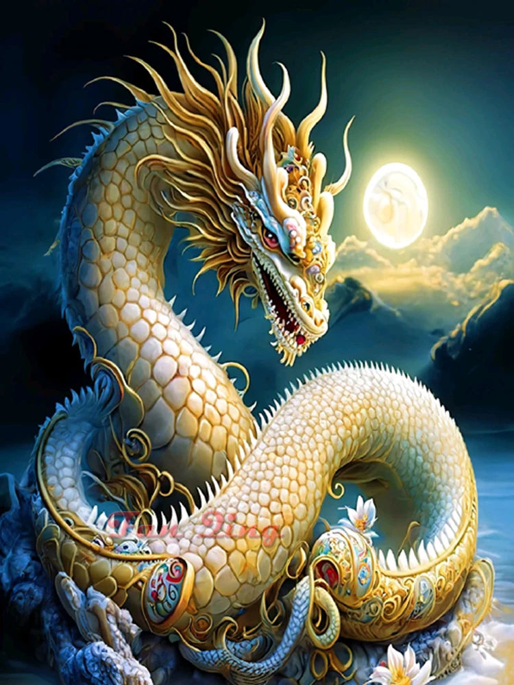 5D DIY Diamond Painting Fantasy Animal Dragon Full Diamond Mosaic Art Embroidery Cross Stitch Kits Home Decor A130