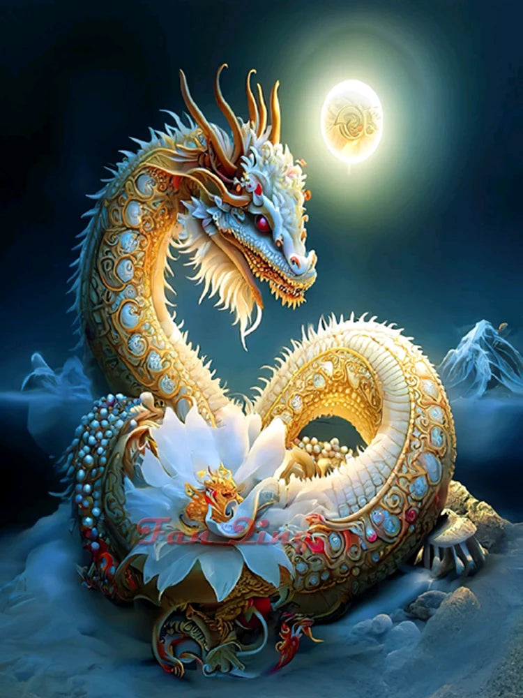 5D DIY Diamond Painting Fantasy Animal Dragon Full Diamond Mosaic Art Embroidery Cross Stitch Kits Home Decor A130